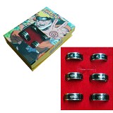 火影晓-红云黑钢转运戒指套装（6个一盒）