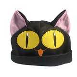 黑猫毛绒帽子