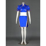 CV-031-C01-街头霸王-春丽装1代-蓝色（女装3件套：旗袍，腰封，头饰X2）