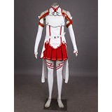 F57-刀剑神域-亚斯娜装1代-SAO终极(女装8件套：无袖外套、胸甲、短裙、披腰、红色臂带、袖套X2，白色2CM皮腰带、脚套X2）