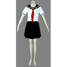 CV-063-C02-地狱少女-阎魔爱夏装水手服（女装4件套：水手服，短裙，领巾，领巾结）