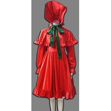 CV-064-C03-蔷薇少女-真红装（女装4件套：披肩，连衣裙，灯笼裤，头饰）