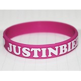 justin Bieber明星手腕带 硅胶手环（5个出）
