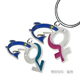 男子游泳部鲨鱼情侣项链
