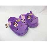 美少女战士紫猫半包毛绒拖鞋