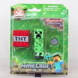 我的世界模型Minecraft 积木人3寸可动人偶公仔手办玩具