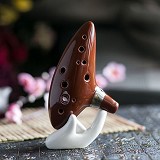 咖啡色12孔中音C调塞尔达传说陶笛 时之笛 音准音色好