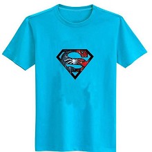 超人标志短袖圆领T恤 蓝色