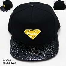 超人系列金黄色半立体标黑色鳄鱼纹帽檐黑色棒球帽