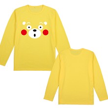 熊本熊 圆领长袖T恤 黄
