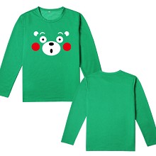 熊本熊 圆领长袖T恤 绿