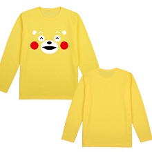 熊本熊 圆领长袖T恤 黄