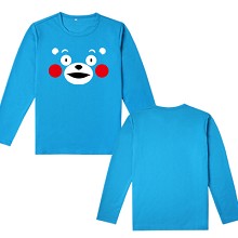 熊本熊 圆领长袖T恤 蓝