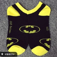 蝙蝠侠标志棉短袜子一对