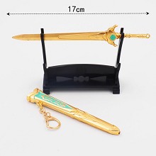 王者荣耀紫霞仙子金属模型刀（金色）17CM