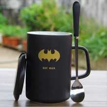 复仇者联盟蝙蝠侠 陶瓷杯水杯马克杯+带盖+带勺