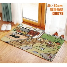 DD078-猫咪后院-动漫-防滑双层地毯地垫 40×60
