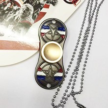美国队长二叶枪色款陀螺项链