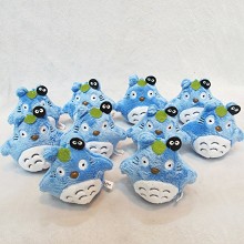 11CM蓝色龙猫卡通毛绒公仔玩具娃娃挂件(10个一套出)