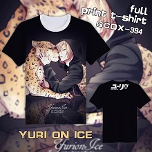 QCDX394-冰上的尤里动漫全彩T恤
