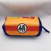 七龙珠Z悟字 多功能PU双层拉链翻盖笔袋