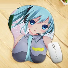 初音未来 3d立体硅胶鼠标垫 透明吸塑盒包装