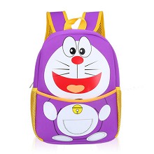 哆啦a梦机器猫幼儿园书包儿童卡通防水料双肩包 紫色款