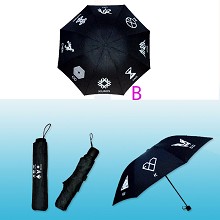 EXO标志黑色 折叠雨伞 晴雨伞 遮阳伞 B款