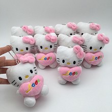 10CMhellokitty凯蒂猫KT猫咪毛绒玩具公仔书包挂件玩偶(10个一套)