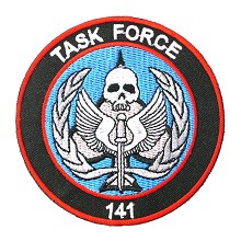 使命召唤8 TASK FORCE 141 刺绣魔术贴臂章贴章 红蓝