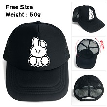 BTS兔子 丝印logo网帽 太阳帽