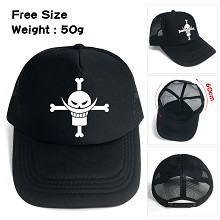 海贼王-白胡子 丝印logo网帽 太阳帽