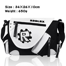 游戏ROBLOX 加厚PU皮帆布拼色挎包