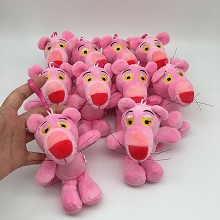 13CMPink Panther粉红豹顽皮豹子毛绒玩具公仔书包挂件(10个一套出)