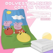 DMMJ018-小猪佩奇 动漫70X140涤棉毛巾
