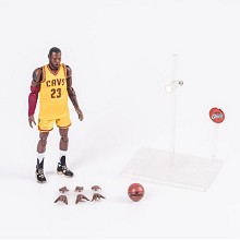 NBA 勒布朗·詹姆斯 23号 黄衣 真衣服 可动手办模型 盒装