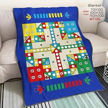 MT135-飞行棋 游戏超大貂绒毛毯