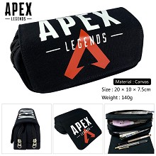 APEX英雄 帆布双层拉链翻盖笔袋