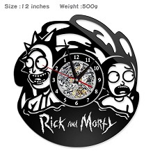瑞克与莫蒂 创意挂画挂钟钟表（PVC材质）