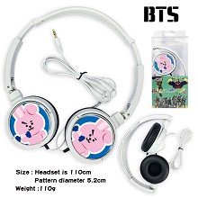 BTS 粉兔明星头戴式耳机