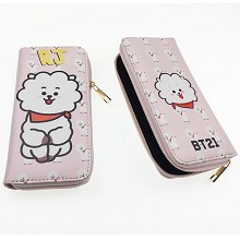 BTS BT21 长款拉链长钱包