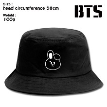 BTS丝印帆布渔夫帽帽子