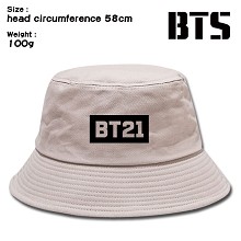 BTS 丝印帆布渔夫帽帽子