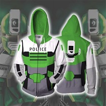 电脑警察 3D数码印花连帽衫健康布卫衣