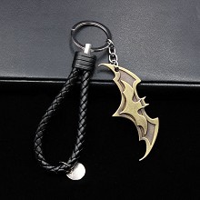 复仇者联盟2件套金属钥匙扣 蝙蝠盾牌古铜+黑皮绳
