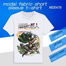 MDE478-进击的巨人动漫莫代尔短袖T恤 单面