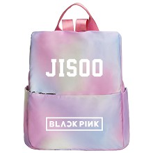 Black Pink JISOO炫彩双肩背包单肩手提包两用学生女包