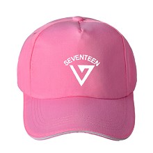 seventeen 太阳帽 鸭舌帽 棒球帽 粉色