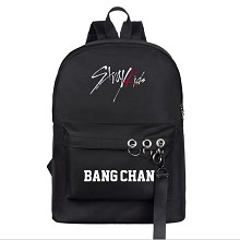 stray kids BANG CHAN韩版休闲双肩包背包书包 黑色
