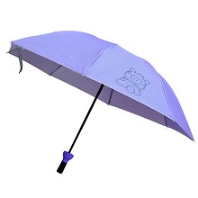 BTS防弹少年团瓶雨伞 糖果色折叠雨伞太阳伞 河马